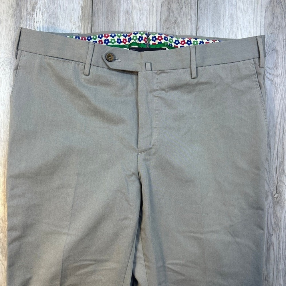 PT01 Pantaloni Torino Pants Mens Size 50 Gray Unfinished Hem Unhemmed Men 34x36